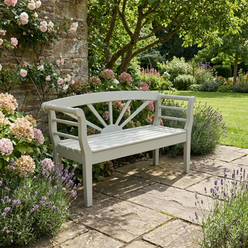 sylter gartenbank wetterfest holz weiß