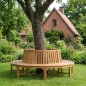 Preview: rundbank aus teakholz um baum im garten