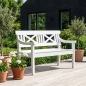 Preview: weiße gartenbank holz