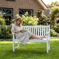 Preview: 3er Gartenbank Teakholz ergonomisch 150 cm