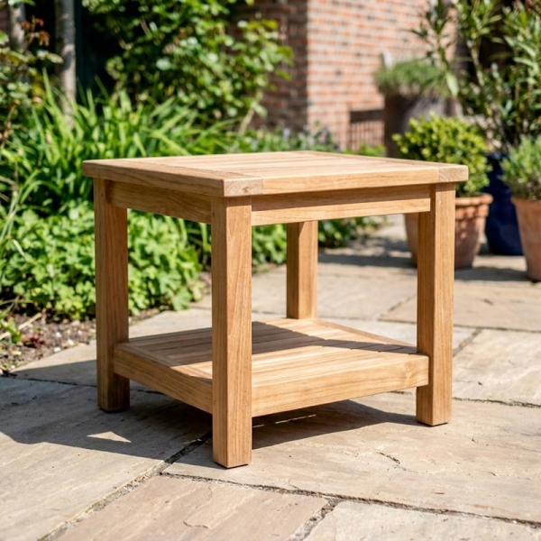 garten beistelltisch teakholz
