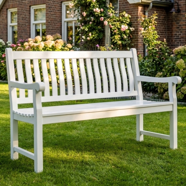2er Gartenbank ergonomisch Teakholz wetterfest 120 cm Windsor ergo