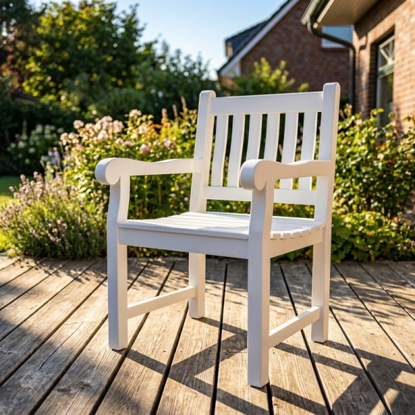 Preview: gartenstuhl mit beistelltisch teakholz