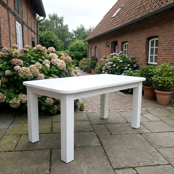 Preview: gartentisch holz weiß wetterfest