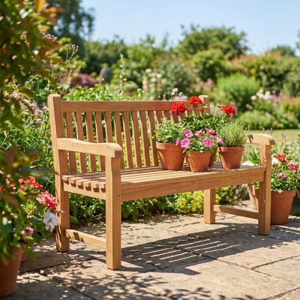 Preview: blumen gartenbank klein