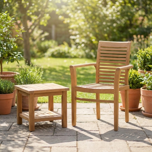Preview: gartenstuhl stapelbar holz wetterfest