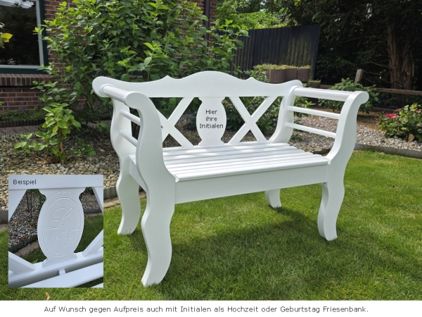 gartenbank mit gravur