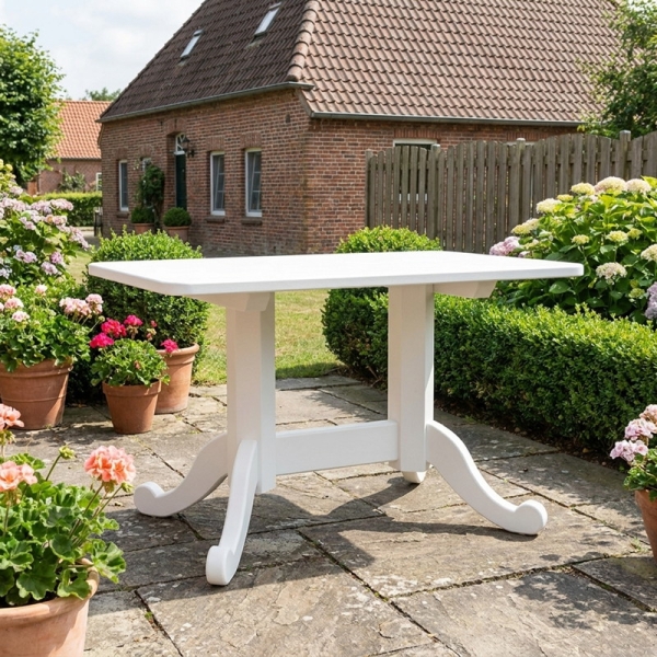 wetterfester gartentisch weiß