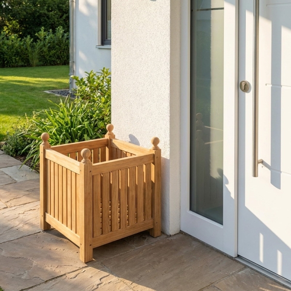 pflanzkübel holz weiß teak windsor