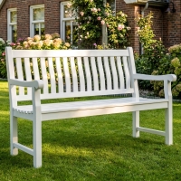 3er Gartenbank ergonomisch Teakholz wetterfest 150 cm Windsor ergo
