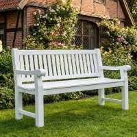 3er Friesenbank Gartenbank wetterfest Teakholz Windsor 150 cm