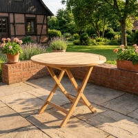 Gartentisch wetterfest 120 cm klappbar Teak Windsor