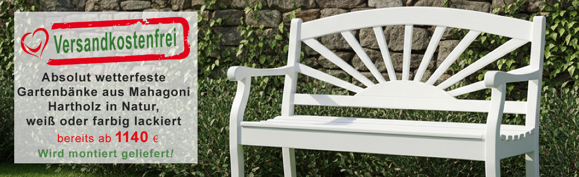 gartenbank weiß wetterfest